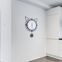 Simone Cat Clock | Wayfair